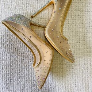 Mesh Beaded Stilettos